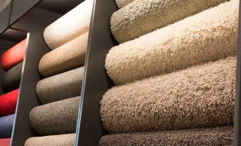 Carpet rolls Stock Photos