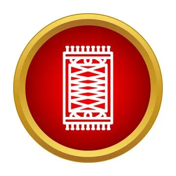 Carpet rug icon in red circle Stock Illustration