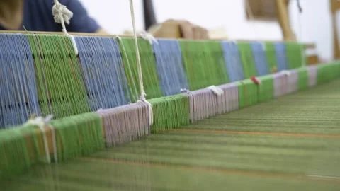 Carpet sewing and manufacturing machine, in Bahrain Stock Footage 244526010