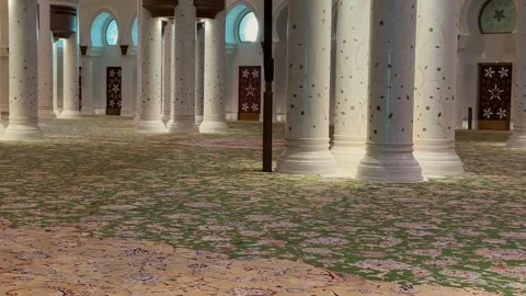 Carpet Sheikh Zayed Grand Mosque 5 Stock Footage 327468181