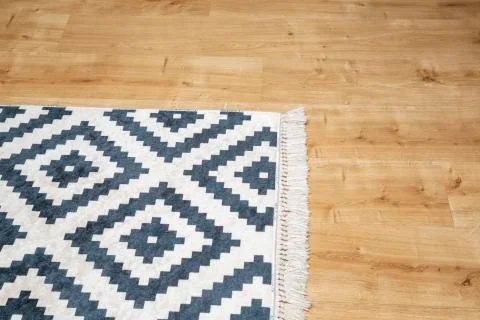 Carpet standing on the floor Foto stock