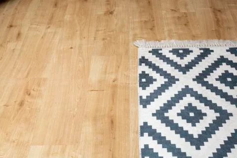 Carpet standing on the floor Stock-Fotos