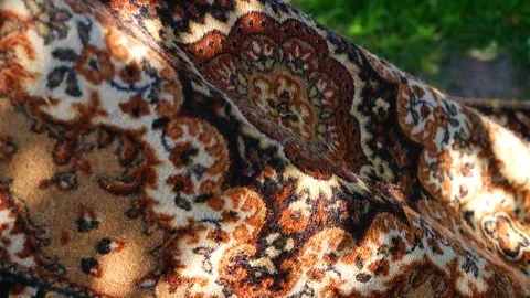 Carpet texture. pattern on the carpet. set and shadow on the carpet. Close-.. Video stock 251549131