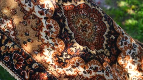 Carpet texture. pattern on the carpet. set and shadow on the carpet. Close-.. Stock Footage 251549132