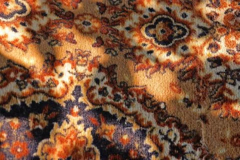 Carpet texture. pattern on the carpet. set and shadow on the carpet. Close-.. Foto stock