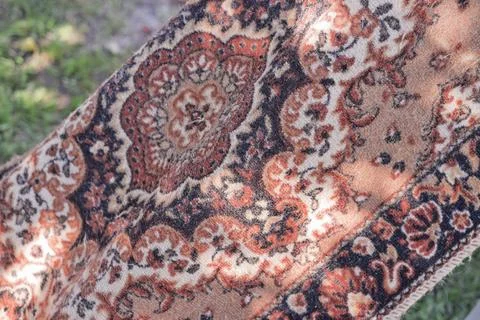 Carpet texture. pattern on the carpet. set and shadow on the carpet. Close-.. Stock Photos