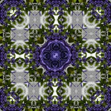 Carpet texture, pattern, tapis, ornamental background in blue violet roses wh Illustration