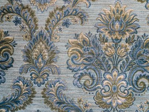 Carpet Texture with Patterns. Suitable for Creating a Background. Damask Golden Stock-Fotos