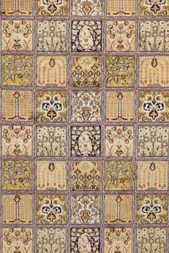Carpet from wool and silk of classical design Stock Photos