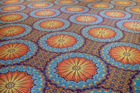 Carpet from wool and silk of classical design Stock Photos