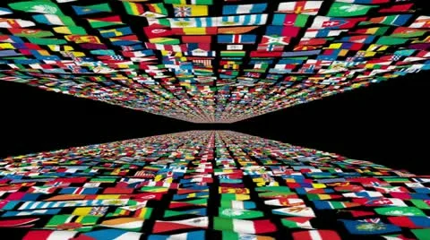 Carpet of World Flags, loop Stock Footage 11863334