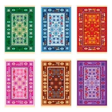 Carpets Color Variations Stock Illustration