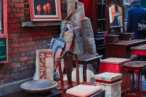 Carpets in a Market Stock-Fotos
