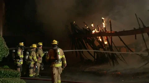 Carport fire 2 Stock Footage 934186