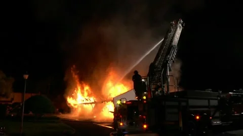 Carport fire 5 Stock Footage 933710