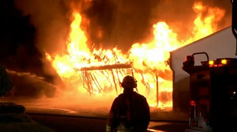 Carport fire 6 Stock Footage 933671