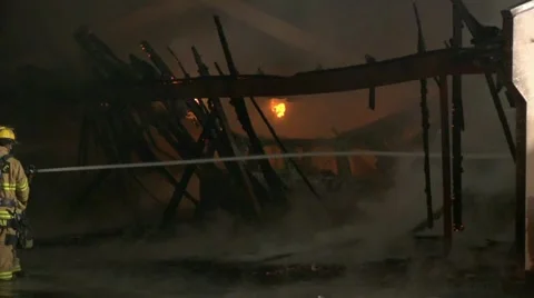 Carport fire Stock Footage 934276