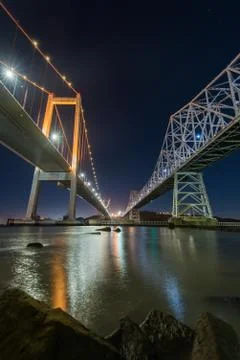 Carquinez bridges from underside Stock Photos
