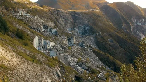 Carrara marble quarry 스톡 동영상 75464096