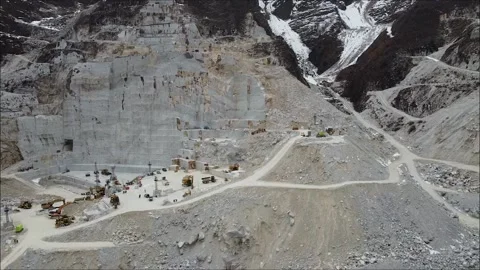Carrara quarry of marble Stock Footage 154126612