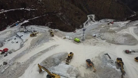 Carrara quarry of marble Stock Footage 154126620