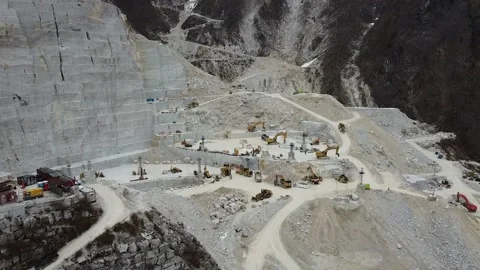 Carrara quarry of marble Stock Footage 154126681