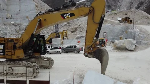 Carrara's quarry of marble Stock Footage 154126698