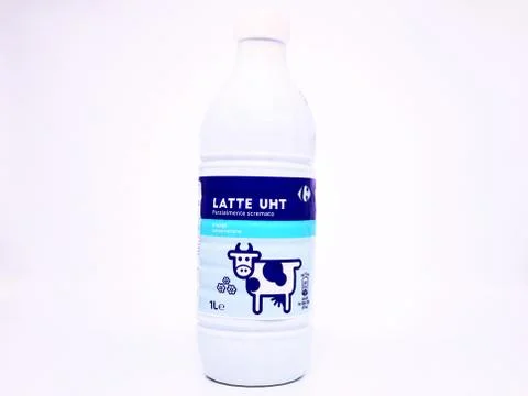 CARREFOUR Pasteurized Low Fat MILK Stock Photos