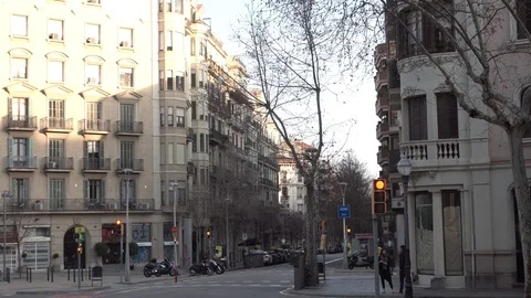 Carrer de Roger de Llúria I Barcelona Video stock 124428924
