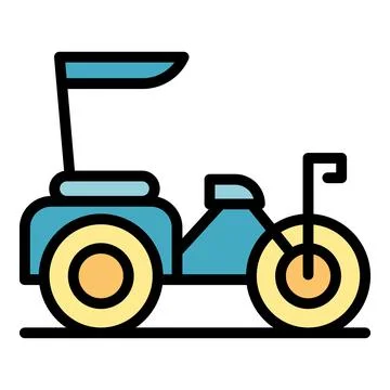 Carriage bike icon vector flat Stock Illustration