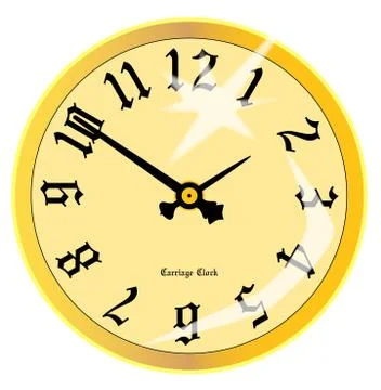 Carriage clock face Stock Illustration