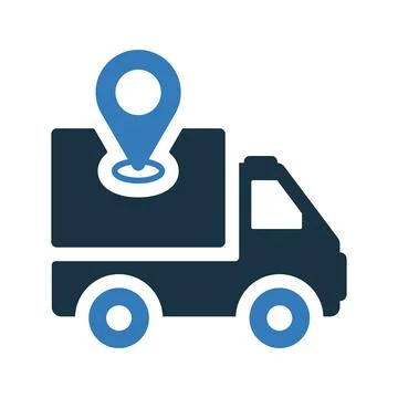 Carriage, dispatching, export icon. Editable vector logo. Stock Illustration