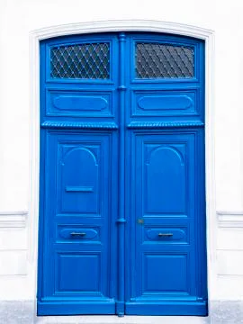 Carriage gate, Second Empire style, Angers, western France Stock Photos