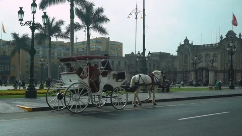 Carriage Ride - Lima, Peru Stock Footage