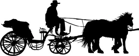 Carriage silhouette Stock Illustration