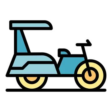 Carriage tricycle icon vector flat Stock Illustration