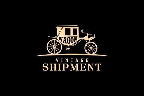 Carriage wagon logo Stock Illustration
