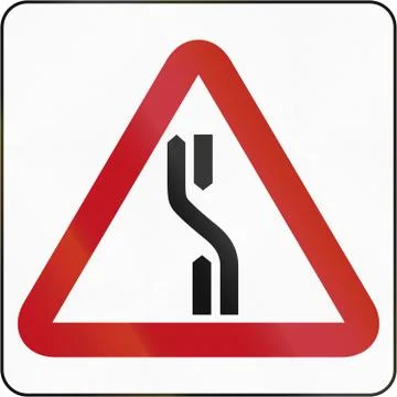 Carriageway Diverts To Left In Brunei Stock Illustration