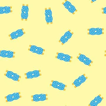 Carrick bend nautical knot vector seamless pattern Stock Illustration