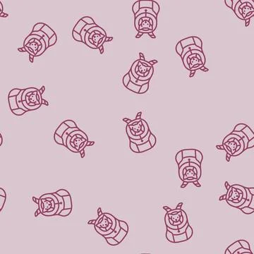 Carrier dog line seamless pattern Illustrazione stock