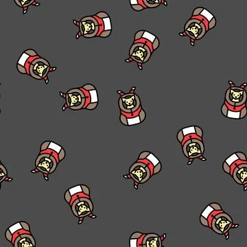 Carrier dog vector seamless pattern Illustrazione stock