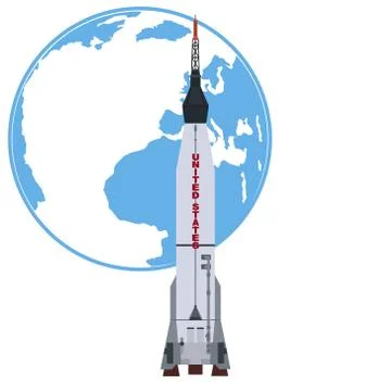 Carrier rocket Atlas Stock Illustration