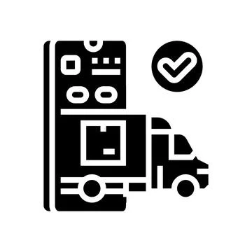 Carrier selection logistic manager glyph icon vector illustration Stock Illustration