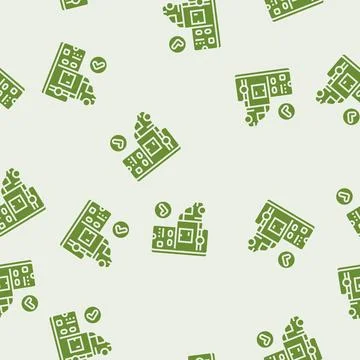 Carrier selection logistic manager glyph seamless pattern Stock Illustration
