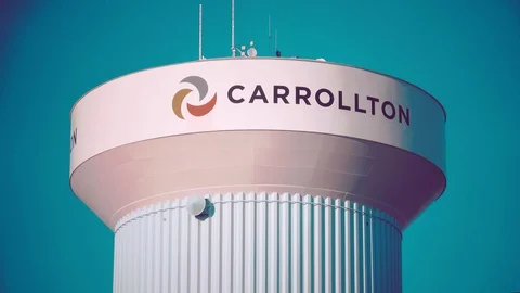 Carrollton Water Tower Stock Footage