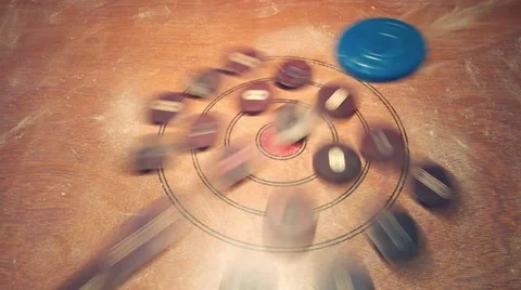 Carrom board game Stock Footage 47963350