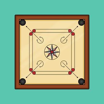 Carrom Board Stock Illustration