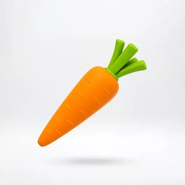 Carrot 3d icon fresh vegetable Stock-Illustration