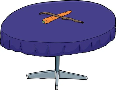 Carrot and Stick on Table Stock Illustration