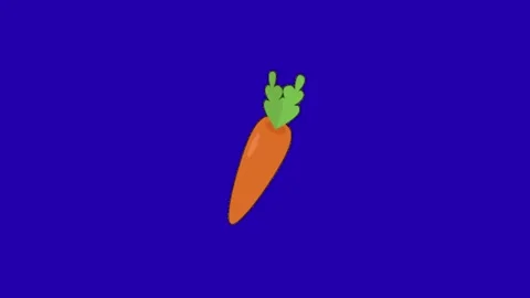 Carrot animation on blue background 库存影片 333560764